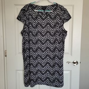 Black and White Chevron Dress